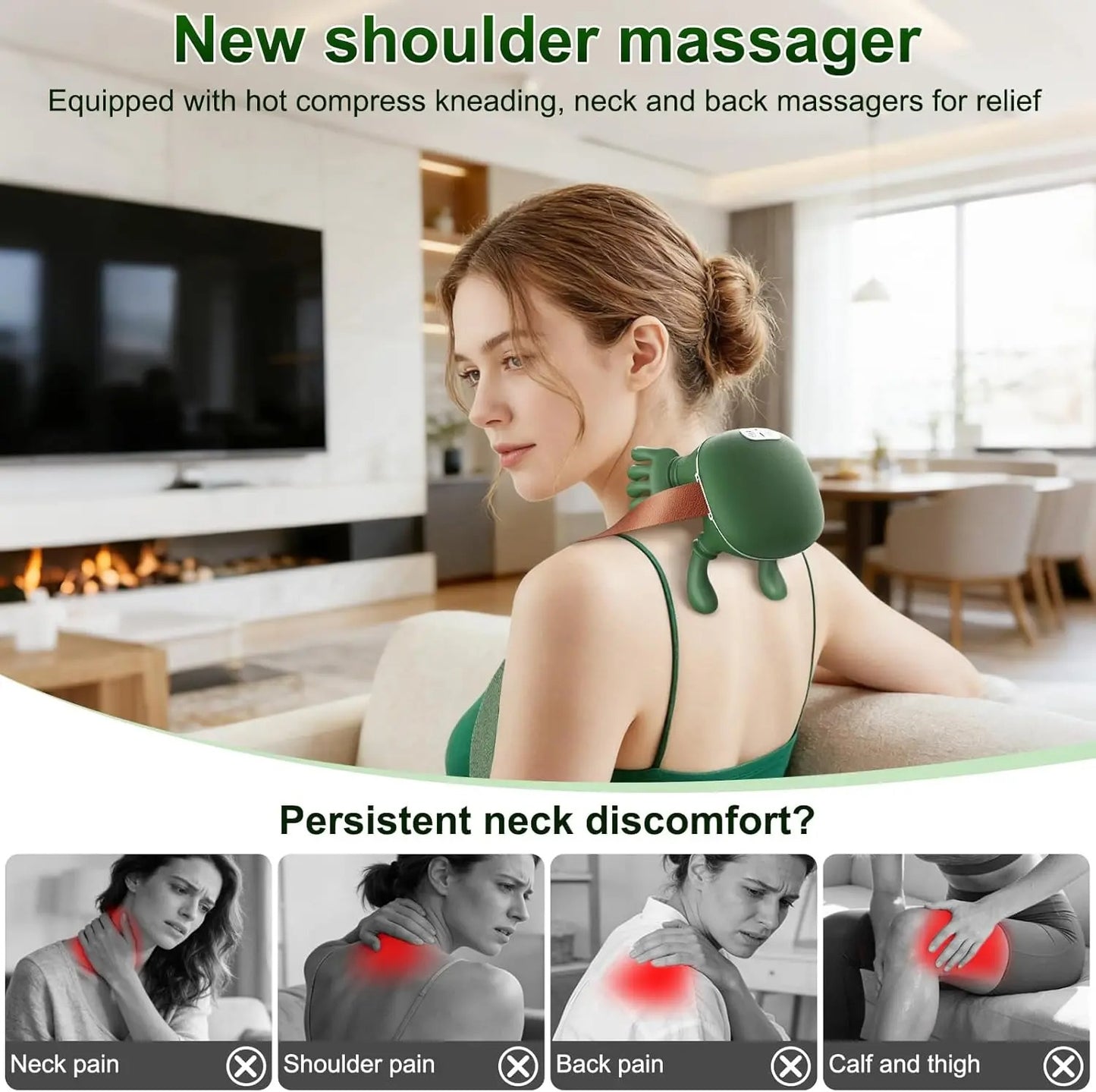 4D Wireless Neck, Shoulder & Leg Massager
