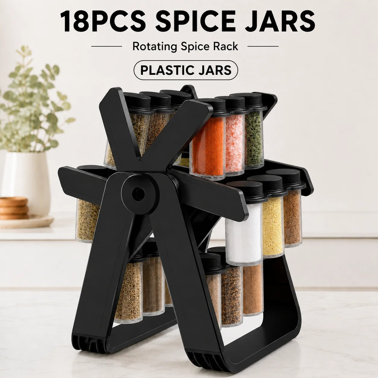 18 Jar Rotating Spice Rack